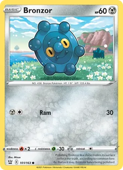 Bronzor card from Battle Styles, number 101/163