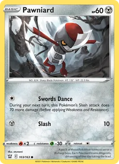 Pawniard card from Battle Styles, number 103/163