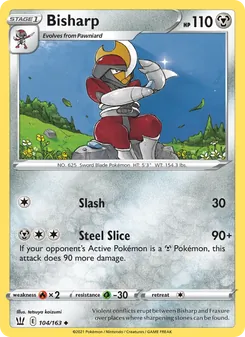 Bisharp card from Battle Styles, number 104/163