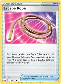 Escape Rope card from Battle Styles, number 125/163