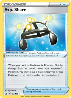Exp. Share card from Battle Styles, number 126/163