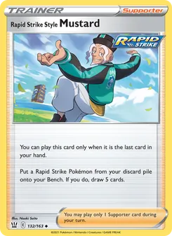 Rapid Strike Style Mustard card from Battle Styles, number 132/163