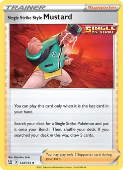 Single Strike Style Mustard card from Battle Styles, number 134/163
