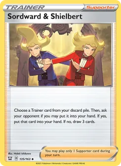 Sordward & Shielbert card from Battle Styles, number 135/163