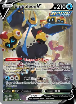 Empoleon V card from Battle Styles, number 146/163