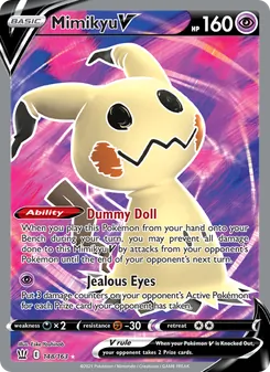 Mimikyu V card from Battle Styles, number 148/163