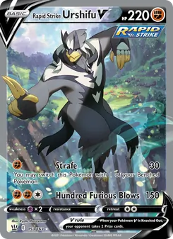 Rapid Strike Urshifu V card from Battle Styles, number 153/163