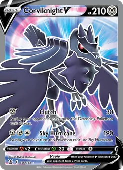 Corviknight V card from Battle Styles, number 156/163
