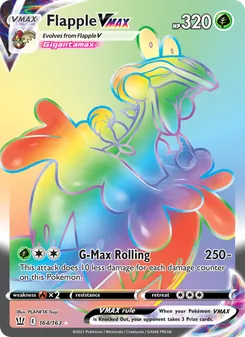 Flapple VMAX card from Battle Styles, number 164/163