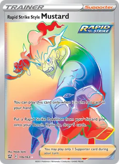 Rapid Strike Style Mustard card from Battle Styles, number 176/163