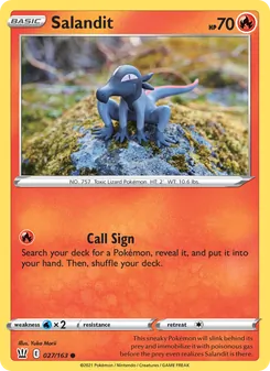 Salandit card from Battle Styles, number 27/163