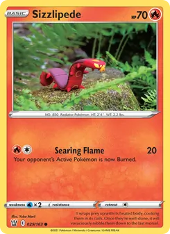 Sizzlipede card from Battle Styles, number 29/163