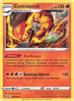 Centiskorch card from Battle Styles, number 30/163