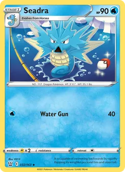 Seadra card from Battle Styles, number 32/163