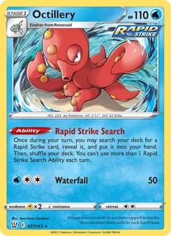 Octillery card from Battle Styles, number 37/163