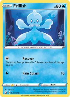 Frillish card from Battle Styles, number 41/163