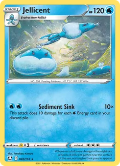 Jellicent card from Battle Styles, number 42/163