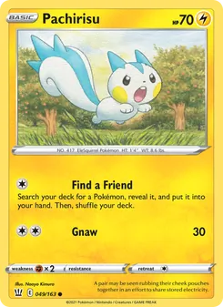 Pachirisu card from Battle Styles, number 49/163