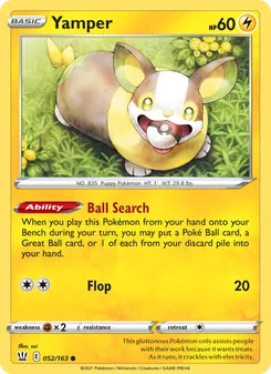 Yamper card from Battle Styles, number 52/163