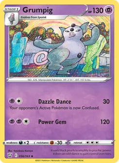 Grumpig card from Battle Styles, number 56/163