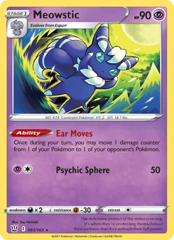 Meowstic card from Battle Styles, number 61/163