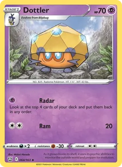 Dottler card from Battle Styles, number 64/163
