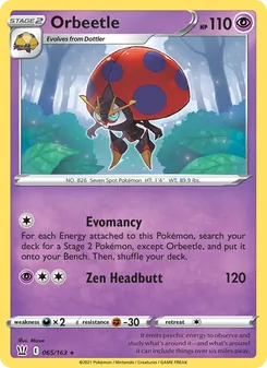 Orbeetle card from Battle Styles, number 65/163