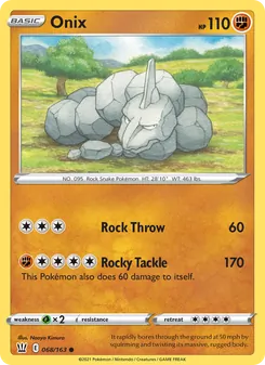 Onix card from Battle Styles, number 68/163