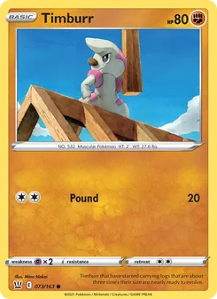 Timburr card from Battle Styles, number 73/163