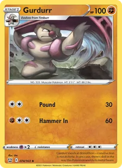Gurdurr card from Battle Styles, number 74/163