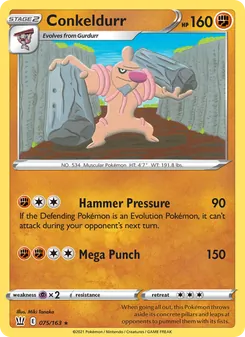 Conkeldurr card from Battle Styles, number 75/163