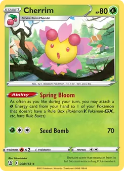 Cherrim card from Battle Styles, number 8/163