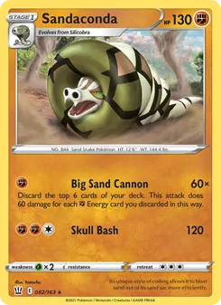 Sandaconda card from Battle Styles, number 82/163