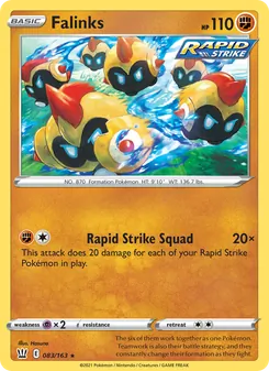 Falinks card from Battle Styles, number 83/163