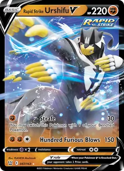 Rapid Strike Urshifu V card from Battle Styles, number 87/163