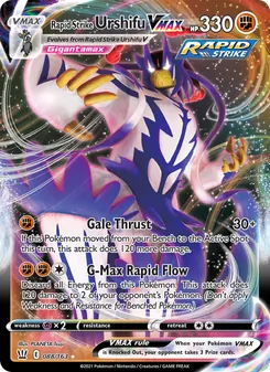 Rapid Strike Urshifu VMAX card from Battle Styles, number 88/163