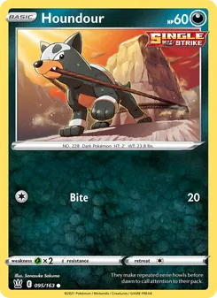 Houndour card from Battle Styles, number 95/163