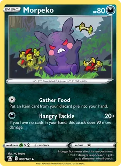 Morpeko card from Battle Styles, number 98/163