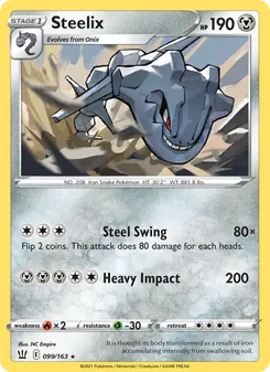 Steelix card from Battle Styles, number 99/163