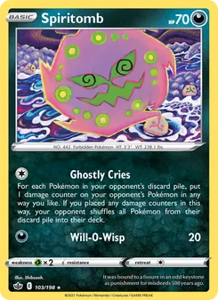 Spiritomb card from Chilling Reign, number 103/198