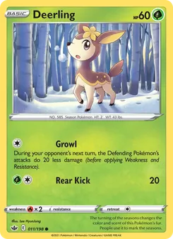 Deerling card from Chilling Reign, number 11/198
