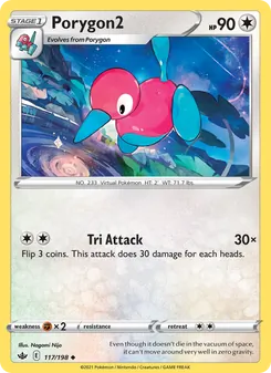Porygon2 card from Chilling Reign, number 117/198