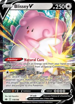 Blissey V card from Chilling Reign, number 119/198