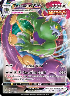 Tornadus VMAX card from Chilling Reign, number 125/198