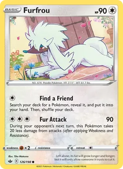 Furfrou card from Chilling Reign, number 126/198