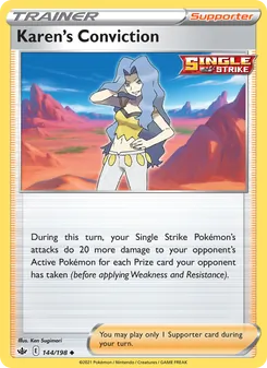 Karen's Conviction card from Chilling Reign, number 144/198