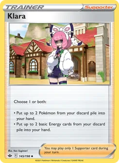 Klara card from Chilling Reign, number 145/198