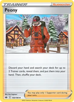 Peony card from Chilling Reign, number 150/198