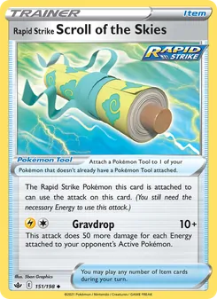 Rapid Strike Scroll of the Skies card from Chilling Reign, number 151/198