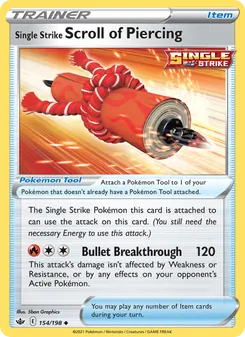 Single Strike Scroll of Piercing card from Chilling Reign, number 154/198